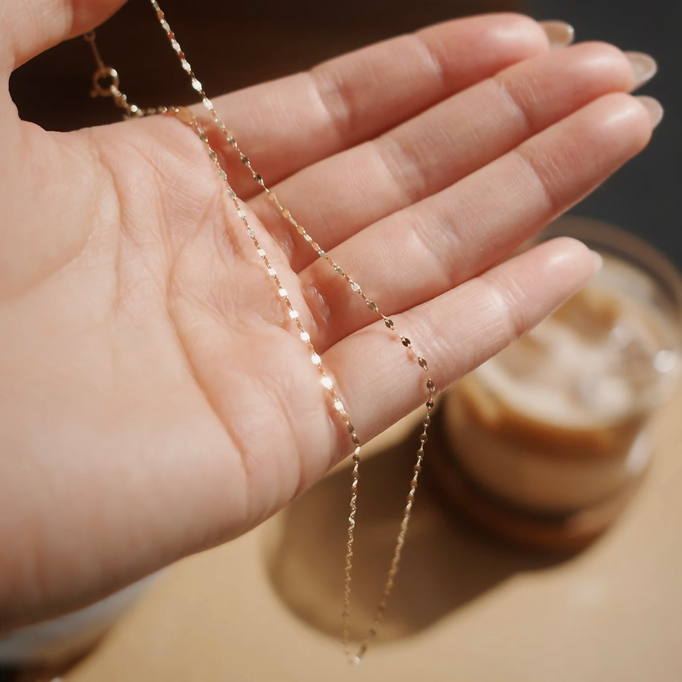 AURORA Shimmer Mirror Chain Necklace