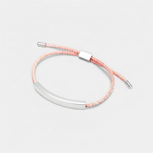Engravable Bar Cord Bracelet