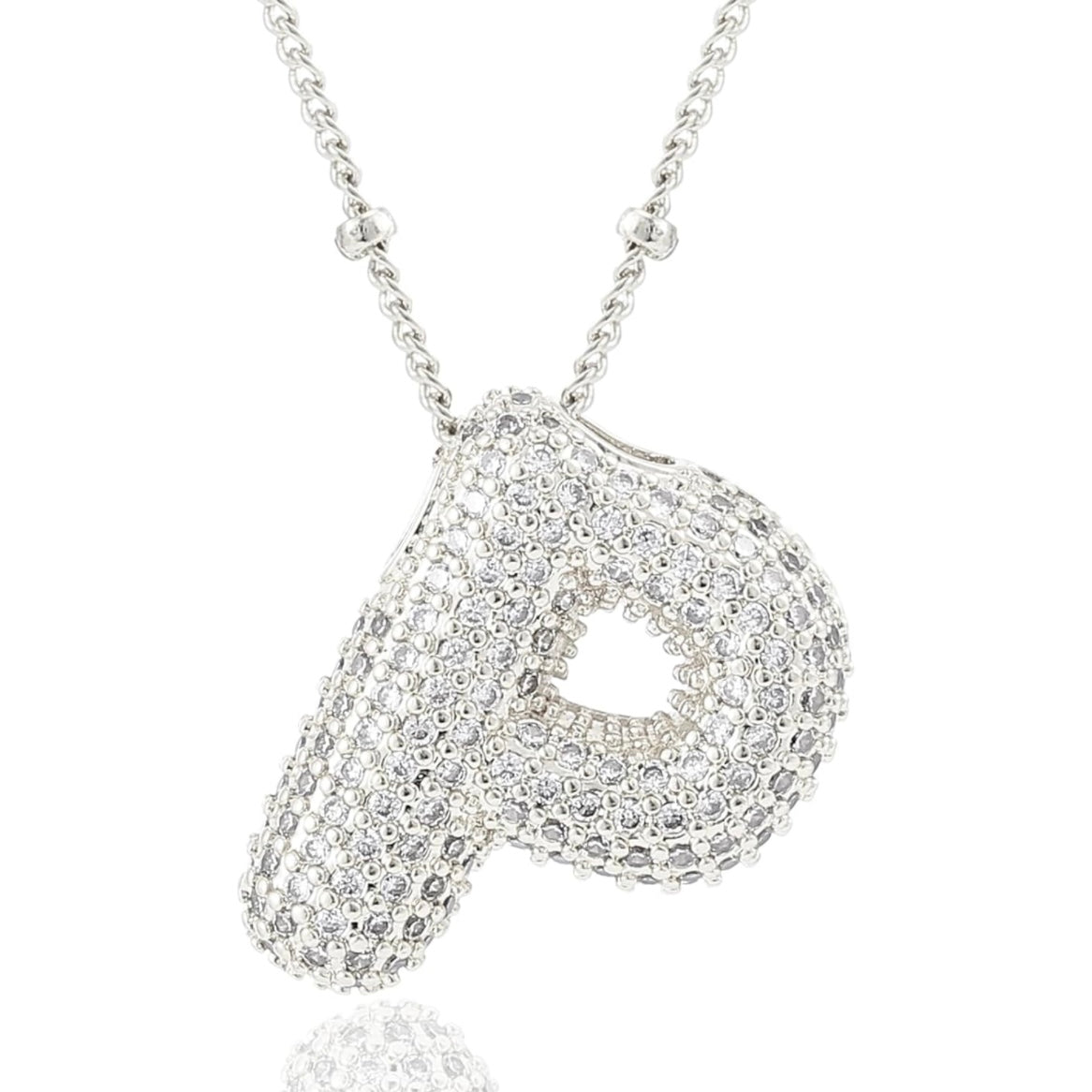 閃石泡泡字母項鍊