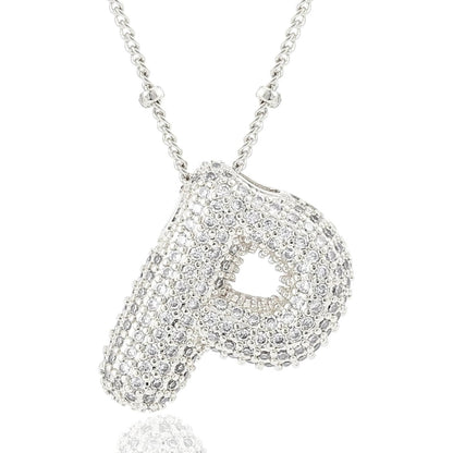 閃石泡泡字母項鍊