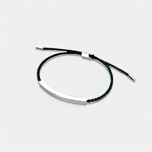 Engravable Bar Cord Bracelet