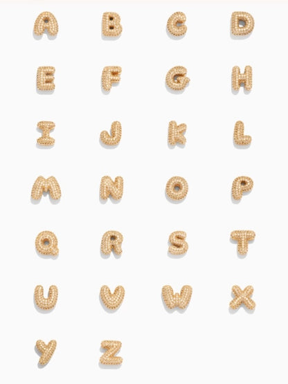 Mini Pavé Bubble Letter Necklace