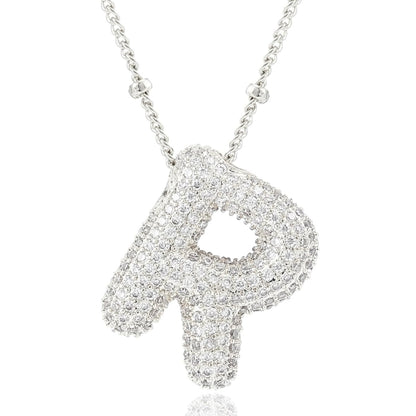 閃石泡泡字母項鍊