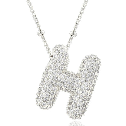 閃石泡泡字母項鍊