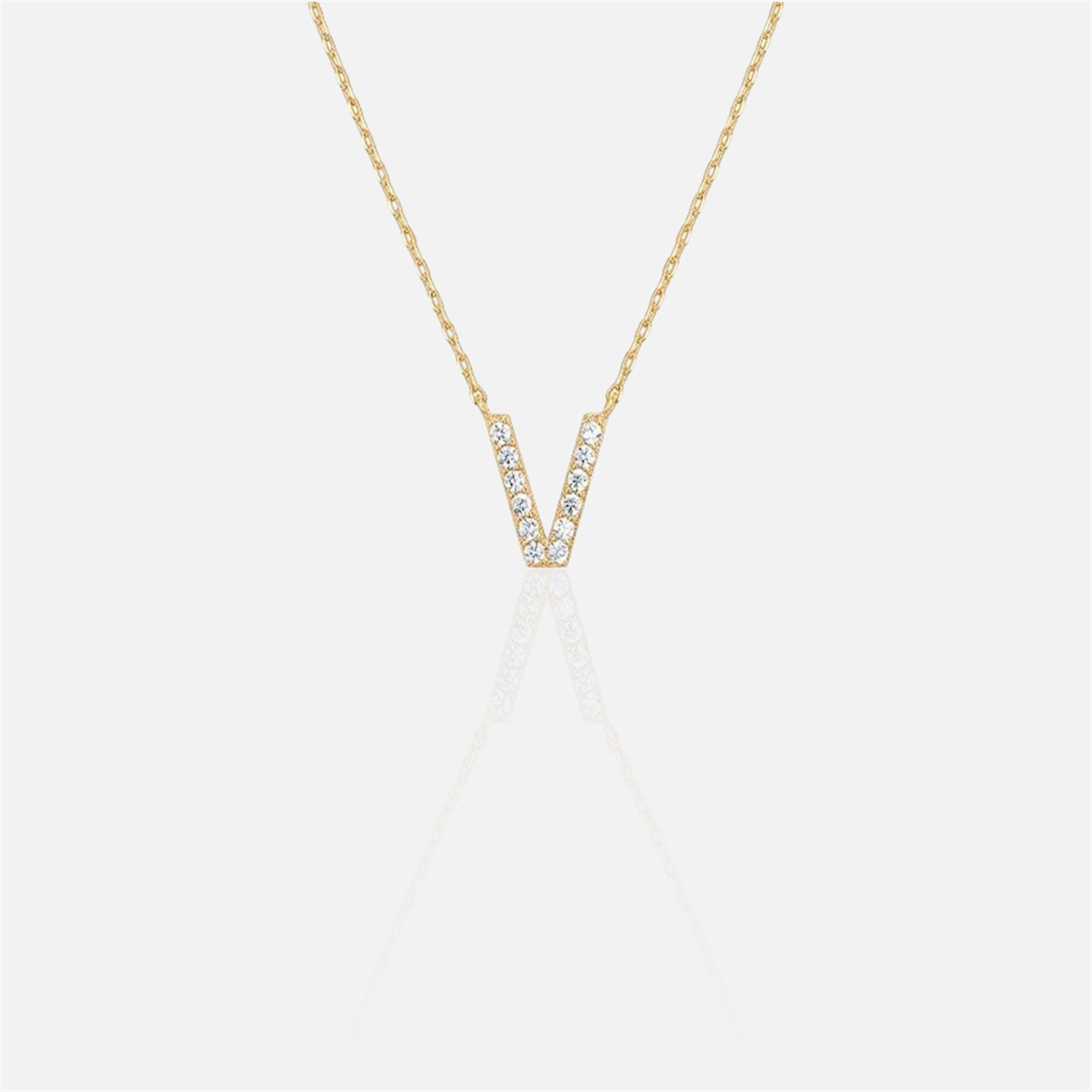 閃石單字母項鍊