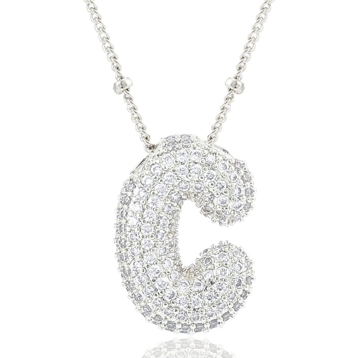 閃石泡泡字母項鍊