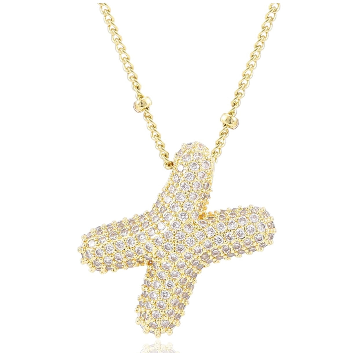 閃石泡泡字母項鍊