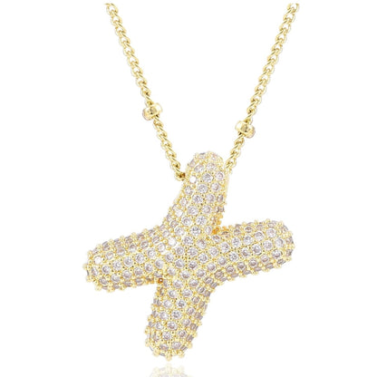 閃石泡泡字母項鍊