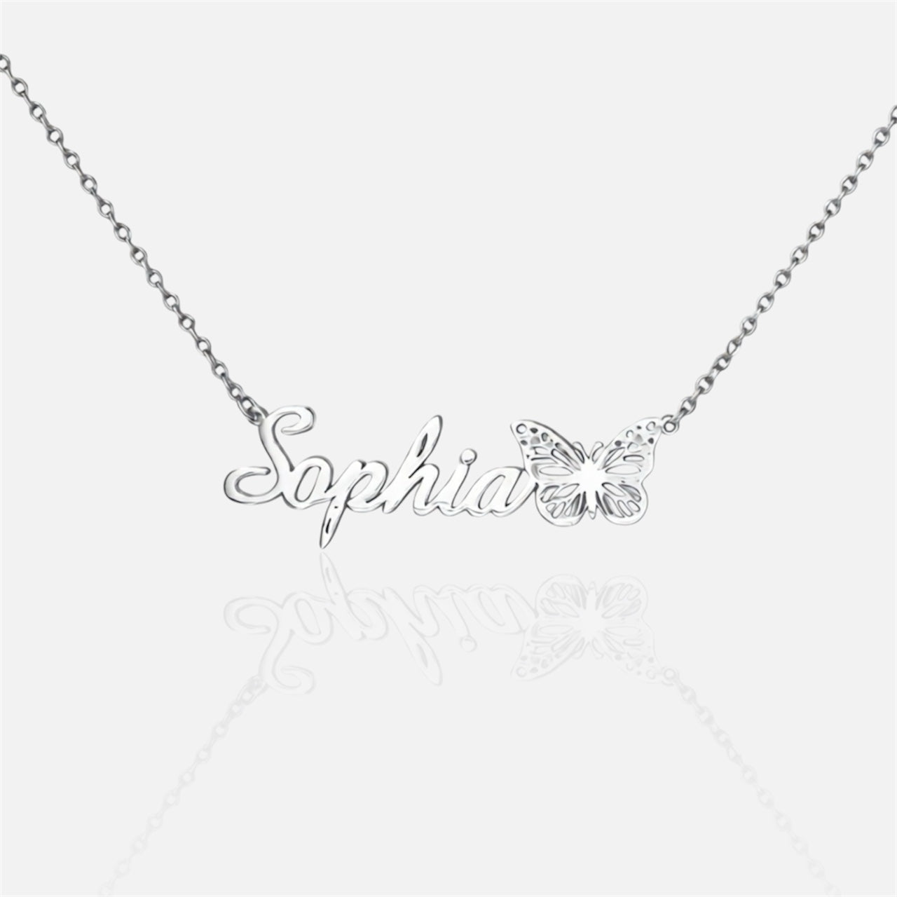 蝴蝶字母項鍊