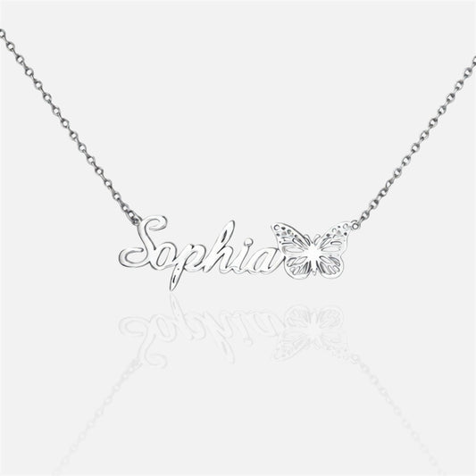 蝴蝶字母項鍊
