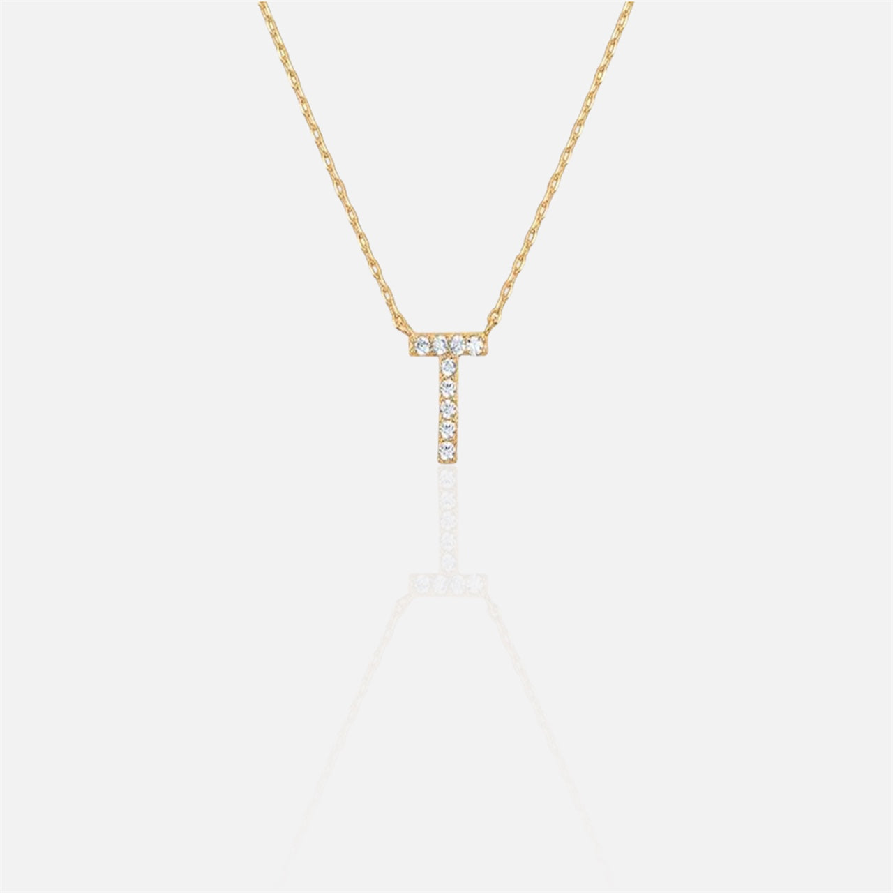 閃石單字母項鍊