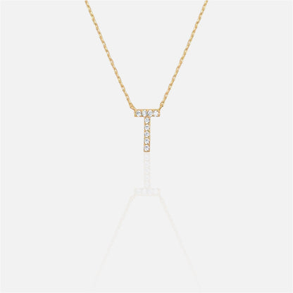 閃石單字母項鍊