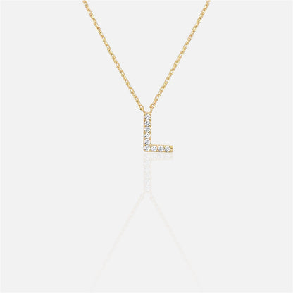 閃石單字母項鍊