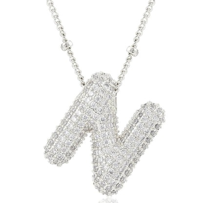 閃石泡泡字母項鍊