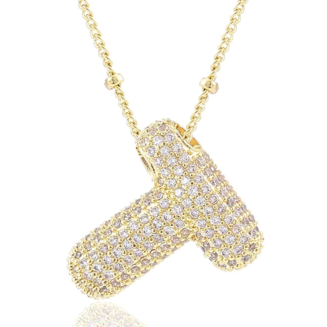 閃石泡泡字母項鍊