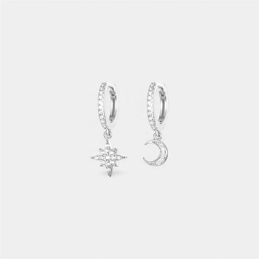 SELENE Star & Moon Huggie Earrings