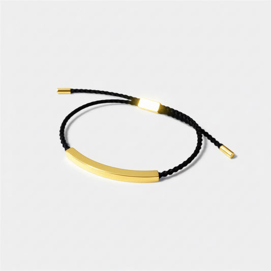 Engravable Bar Cord Bracelet