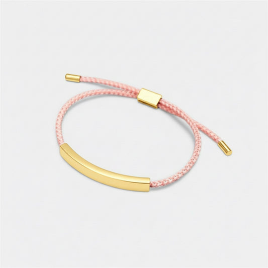 Engravable Bar Cord Bracelet