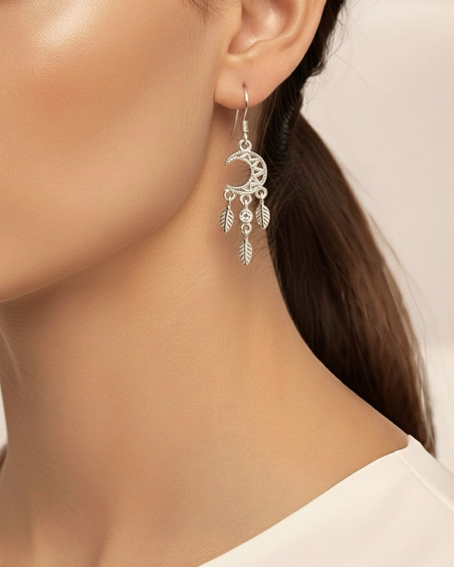 LUNA 月亮垂墜耳環