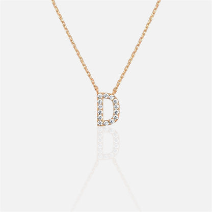 閃石單字母項鍊