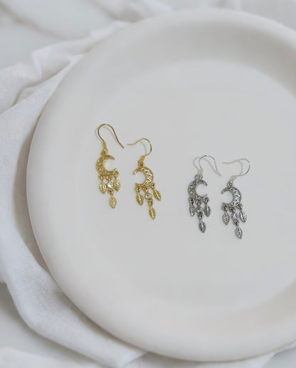 LUNA Moon Drop Earrings 