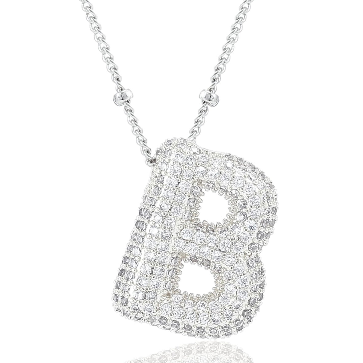 閃石泡泡字母項鍊