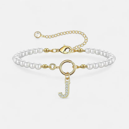 Initial Pearl Bracelet