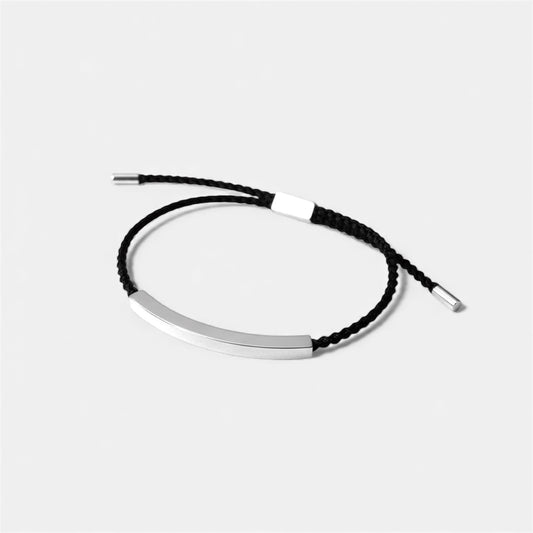 Engravable Bar Cord Bracelet