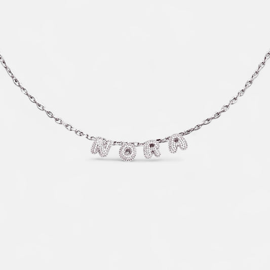 迷你閃石泡泡字母項鍊