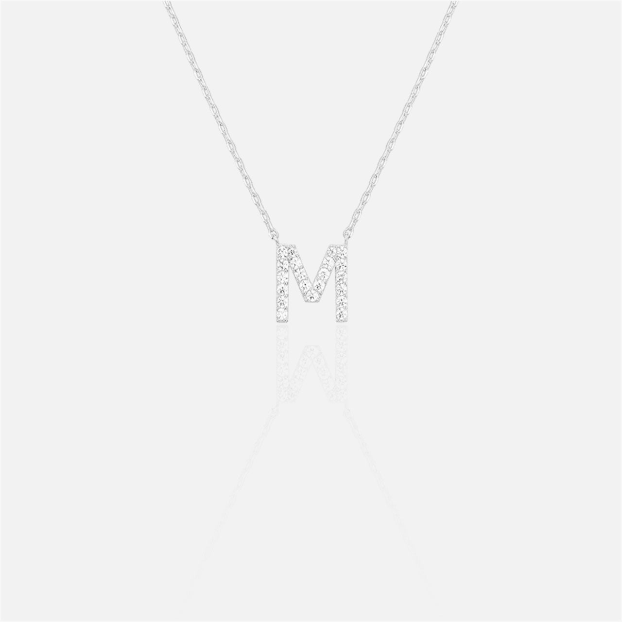 閃石單字母項鍊