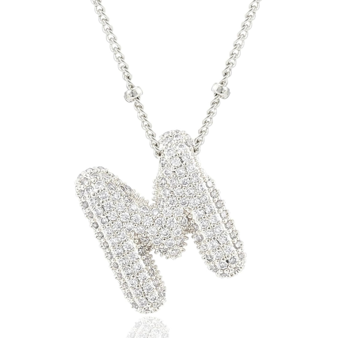 閃石泡泡字母項鍊