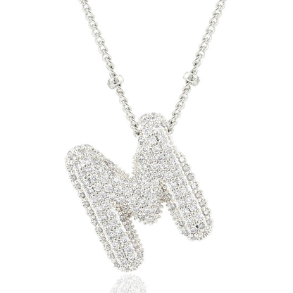 閃石泡泡字母項鍊