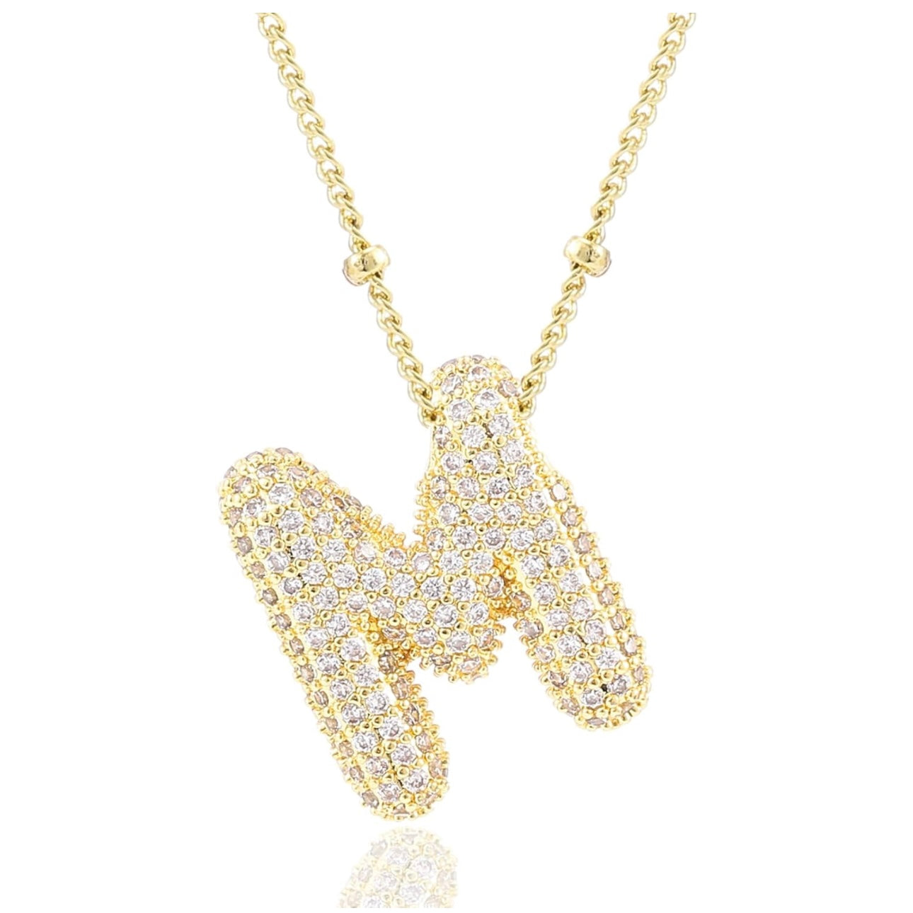 閃石泡泡字母項鍊