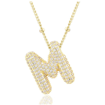 閃石泡泡字母項鍊