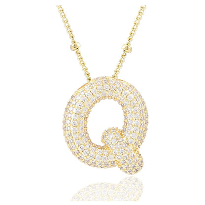 閃石泡泡字母項鍊