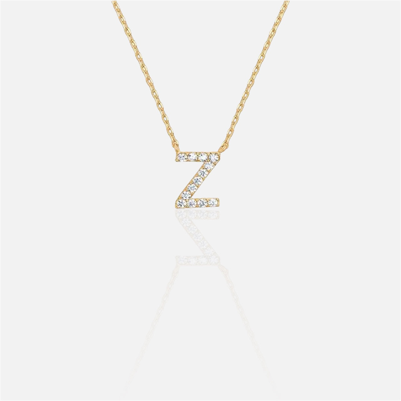 閃石單字母項鍊