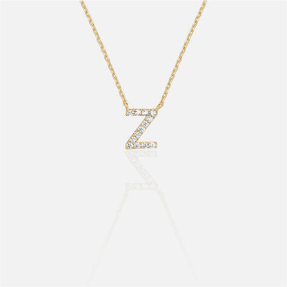 閃石單字母項鍊