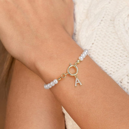 Initial Pearl Bracelet