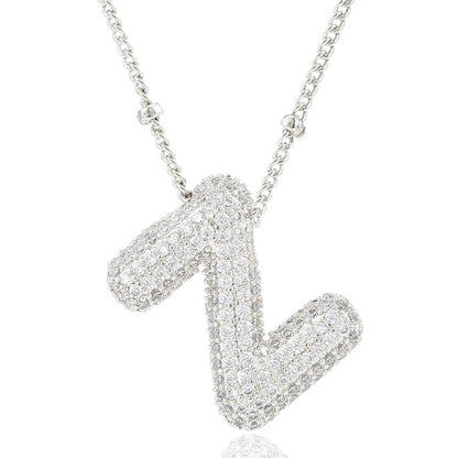 閃石泡泡字母項鍊