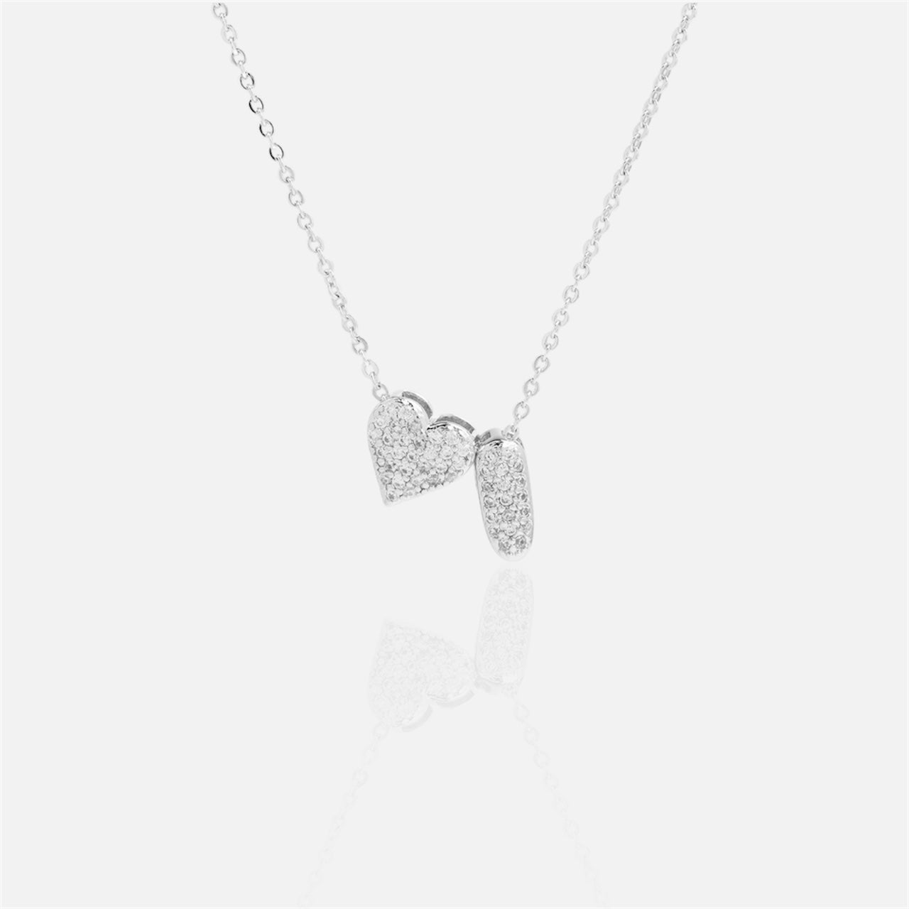 雙面愛心字母項鍊