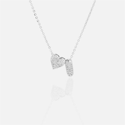 雙面愛心字母項鍊