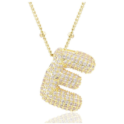 閃石泡泡字母項鍊