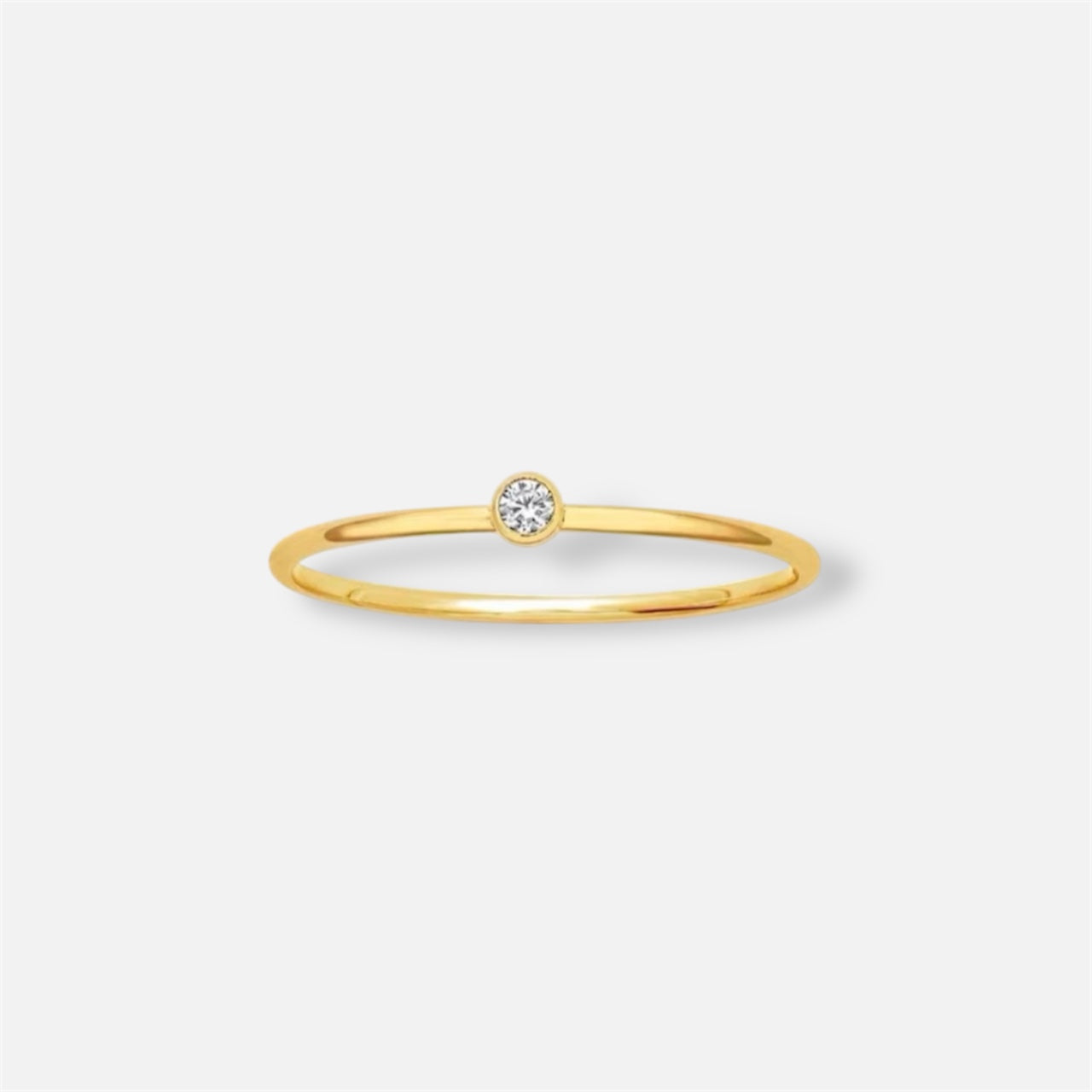 ZOË Gold Filled Solitaire Ring