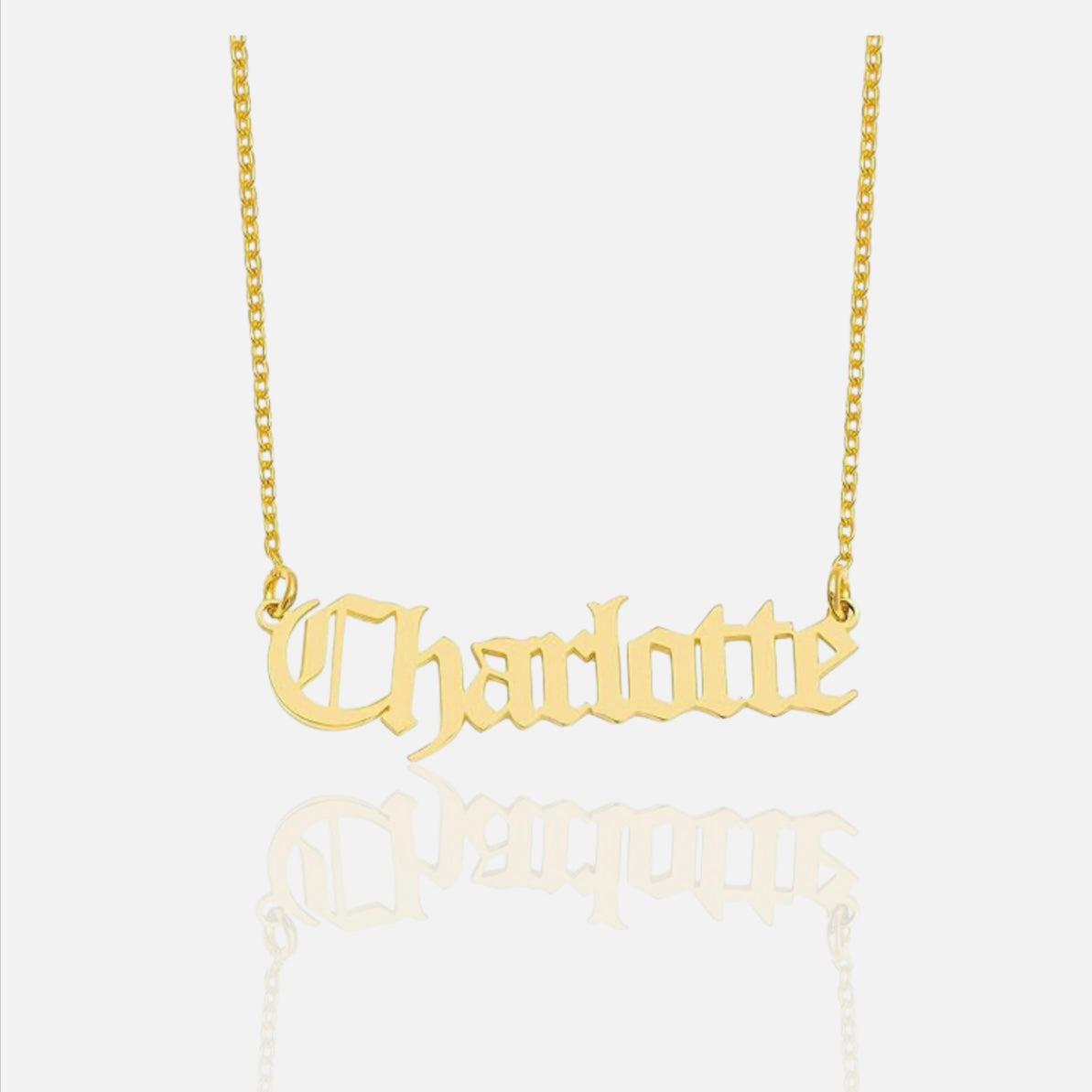 復古哥德風名字項鍊