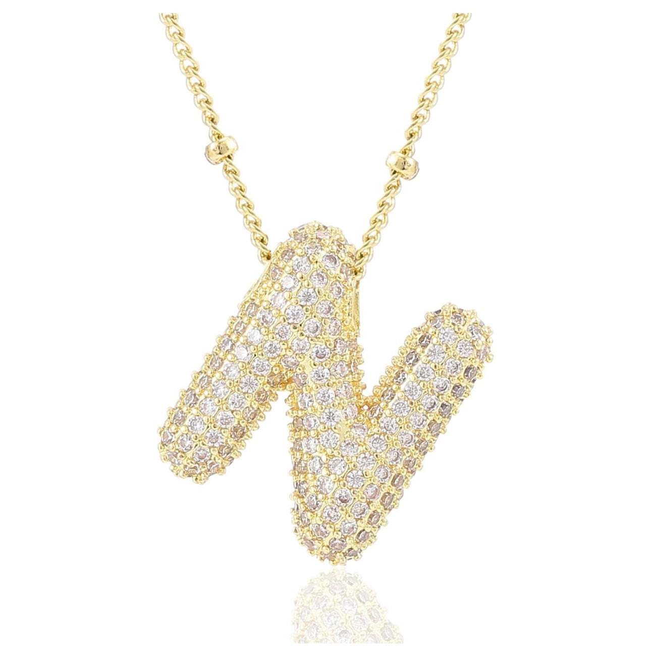 閃石泡泡字母項鍊