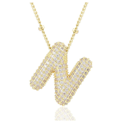 閃石泡泡字母項鍊