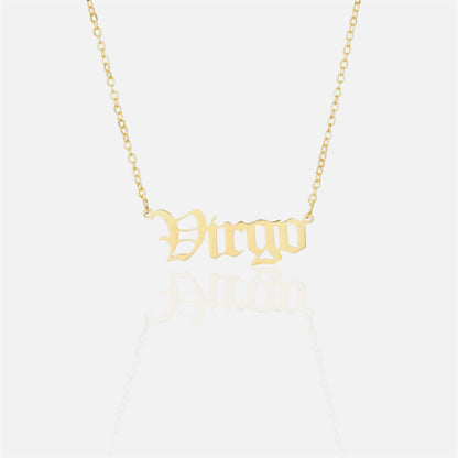 復古哥德風星座項鍊