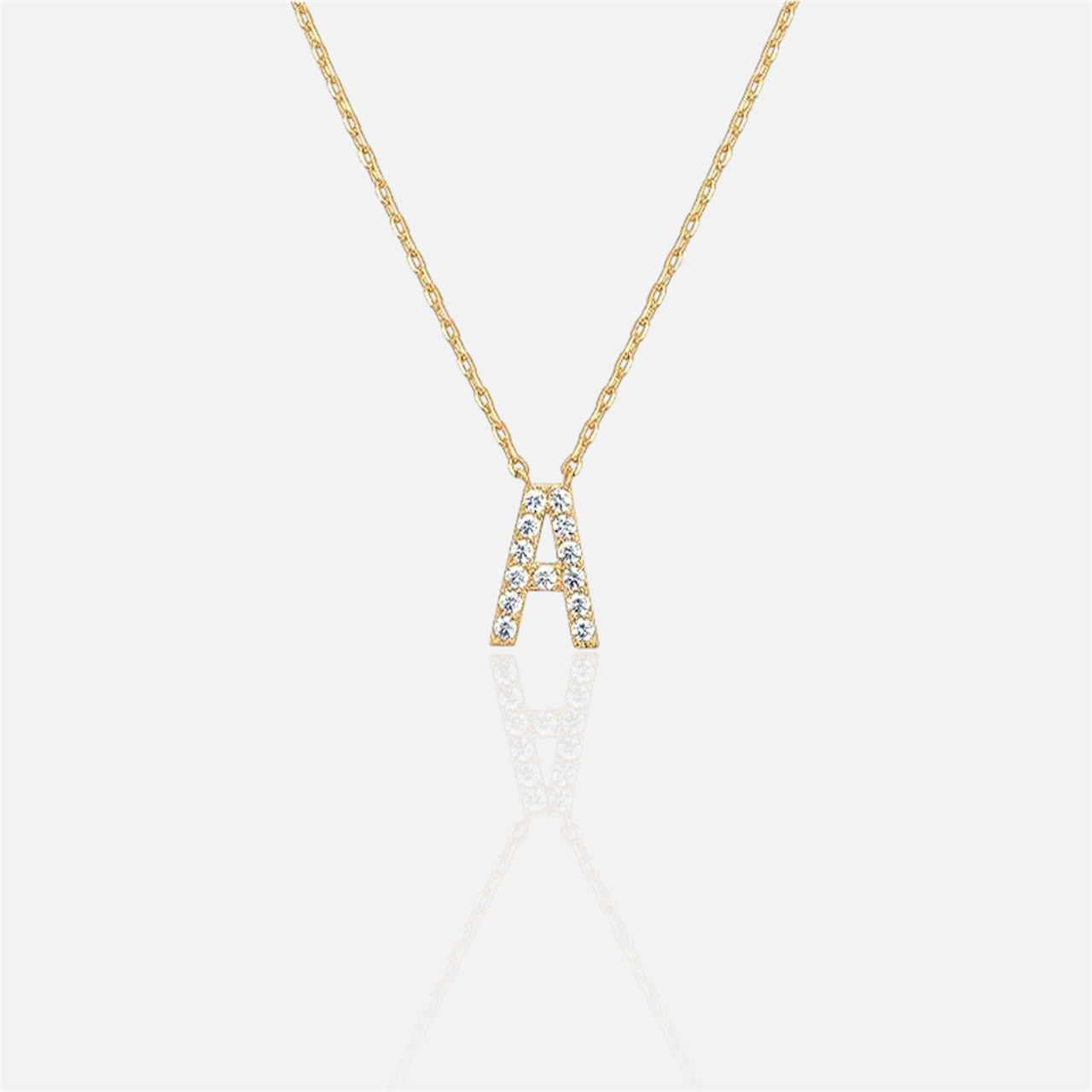 閃石單字母項鍊