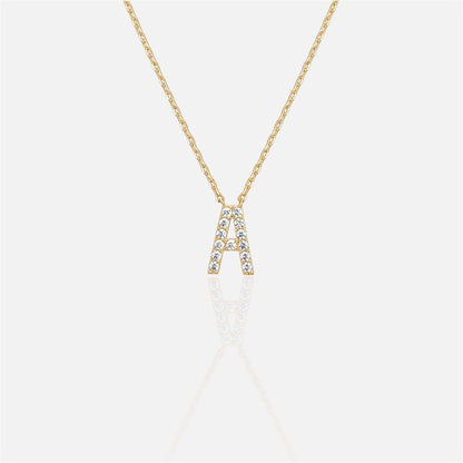 閃石單字母項鍊