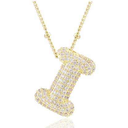 閃石泡泡字母項鍊